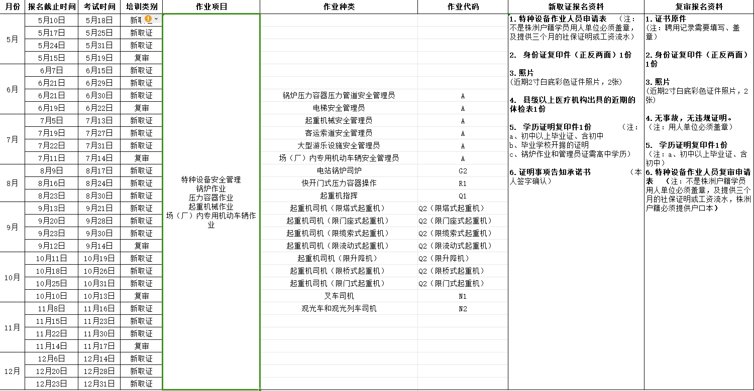 2024年湖南航空技师开云手机在线（原开云手机在线） 特种设备考试安排表